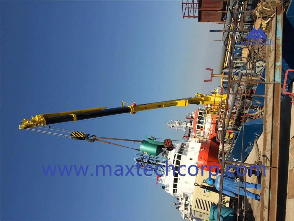 Ship Fixed Boom Hydraulic Slewing Crane Foldable Hydraulic Telescopic Marine