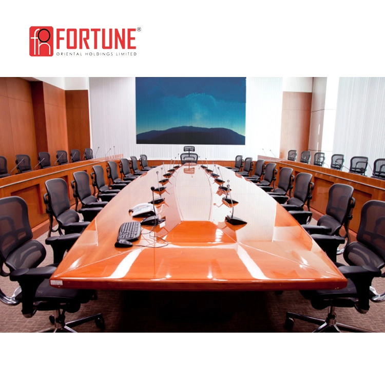 Modern Classic Solid Wood Veneered MDF Executive Meeting Room Table