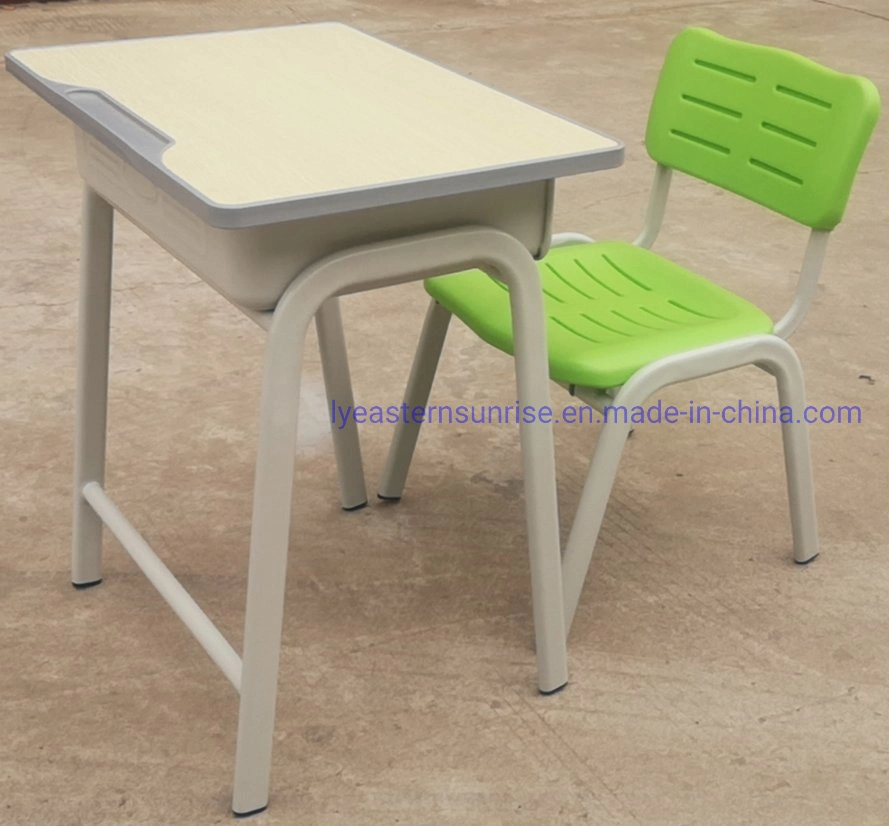 Supply Student Furniture Metal Frame and Wood Top Desk and Chair Set