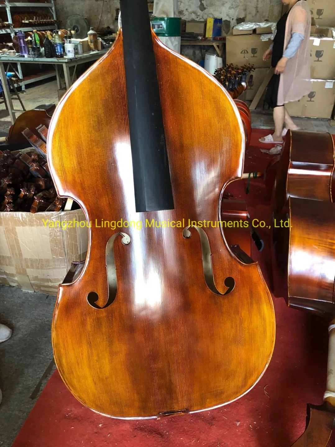 High Grade Natural Flame Double Bass