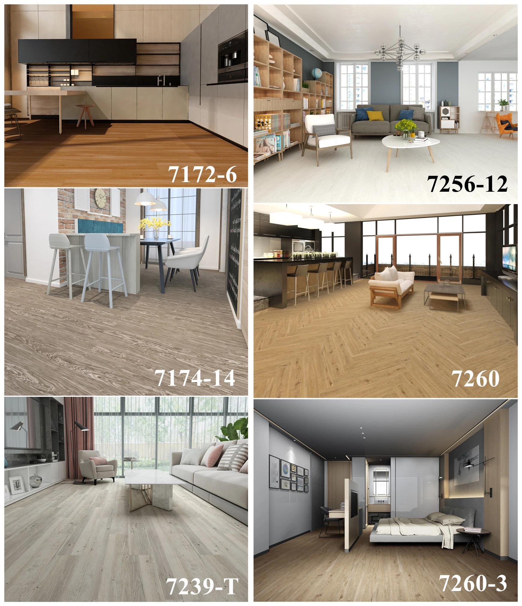 PVC Waterproof Commercial Floating Laminate Wood Texture Vinyl Flooring