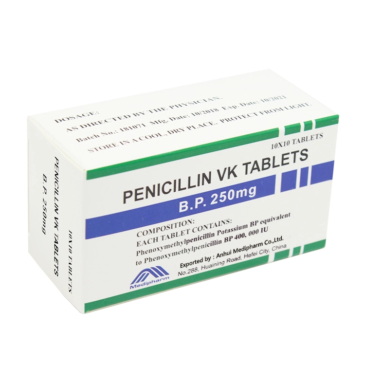 Penicillin Vk Tablet 250mg 1000tablets/Jar