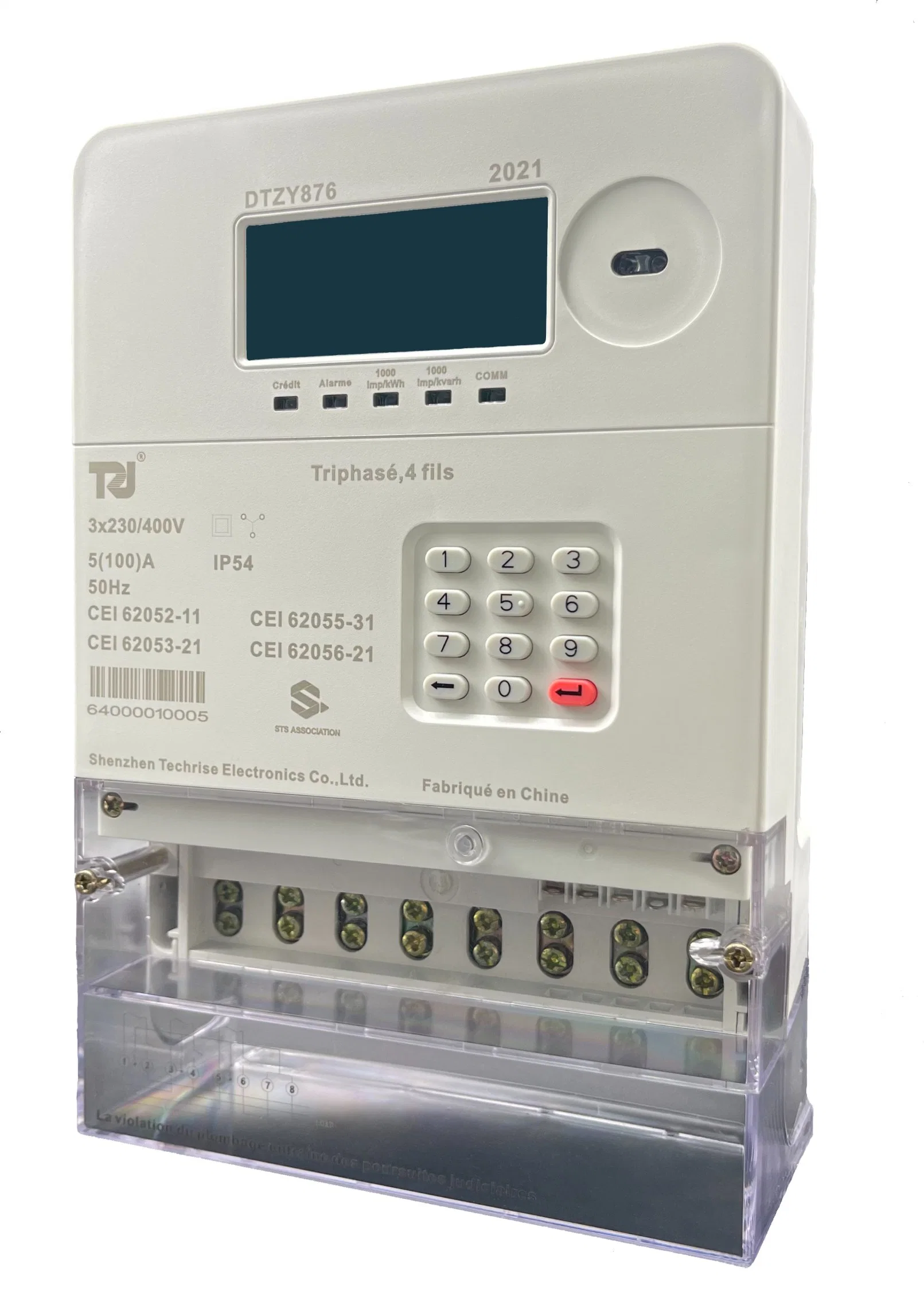 DTZY876 STS Vorkasse drei Phasen vier-Draht-Tastatur elektronisch Split Smart Energy Meter