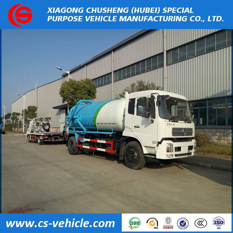 4X2 Dongfeng 6000L 8000litres chariot d'aspiration des eaux usées de vide