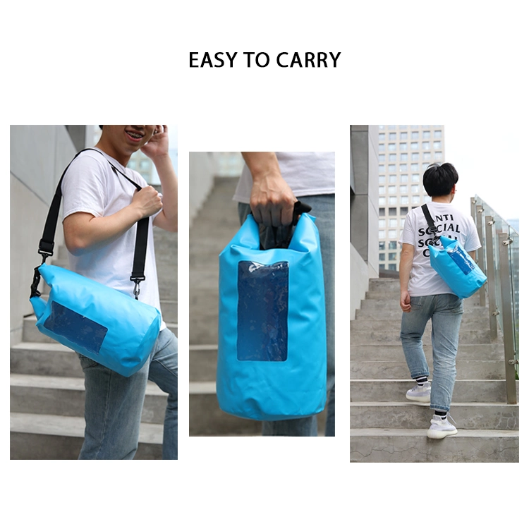 Outdoor Wholesale/Supplier Ocean Pack 5L 10L 15L 20L Floating Boating Fishing Swimming 500d PVC Ocean Pack Waterproof Dry Bag