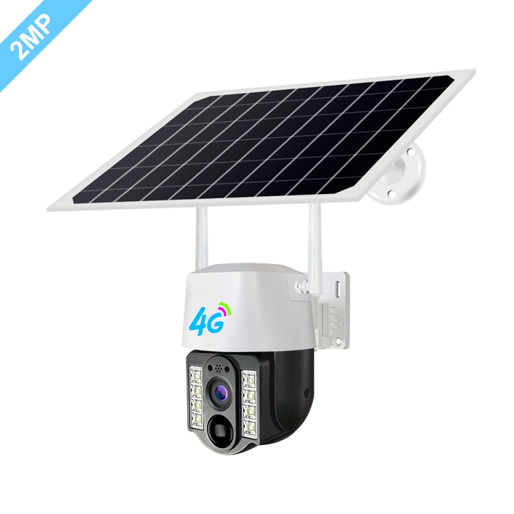 1,5 pulgadas 4G 5W Solar PTZ Seguridad WiFi CCTV Dome Cámara para exteriores