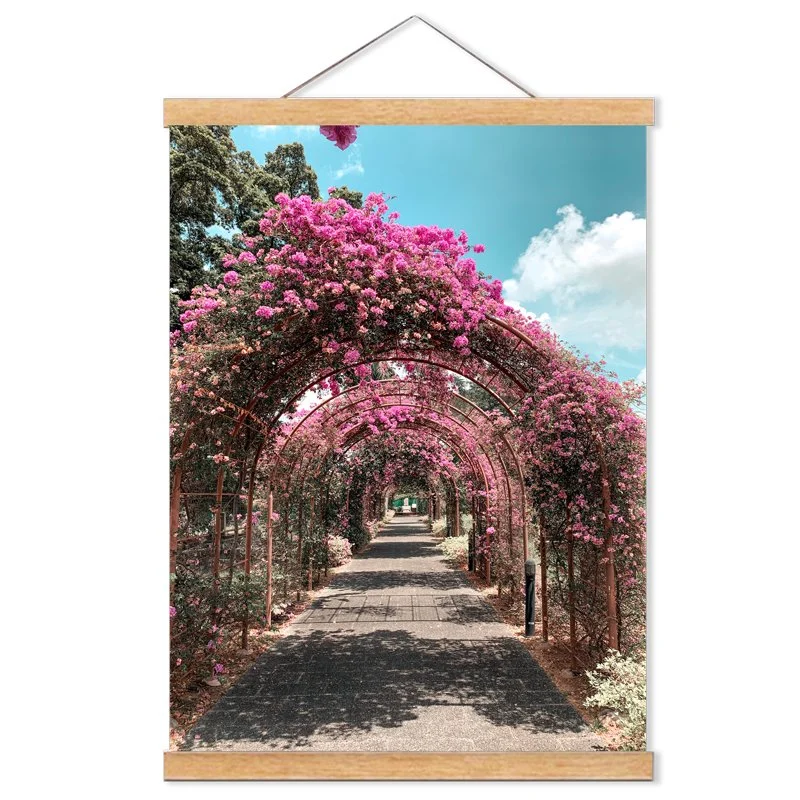 Wholesale Colorful Flowers City View Picture Decorative Wall Art Hanger Poster