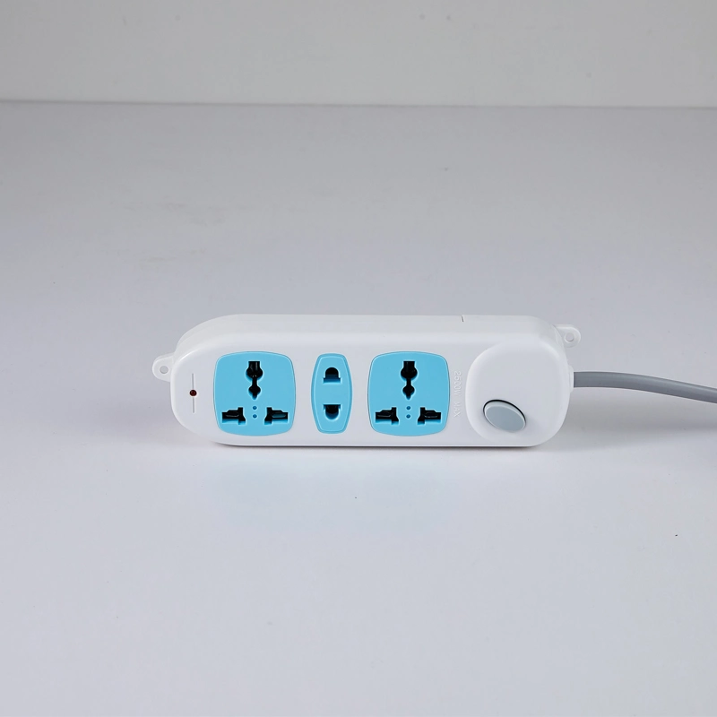 High quality/High cost performance  Panel Mounted Socket Multi Colorful Wall Extension Socket Switches Power Strip with 2.8m Cord