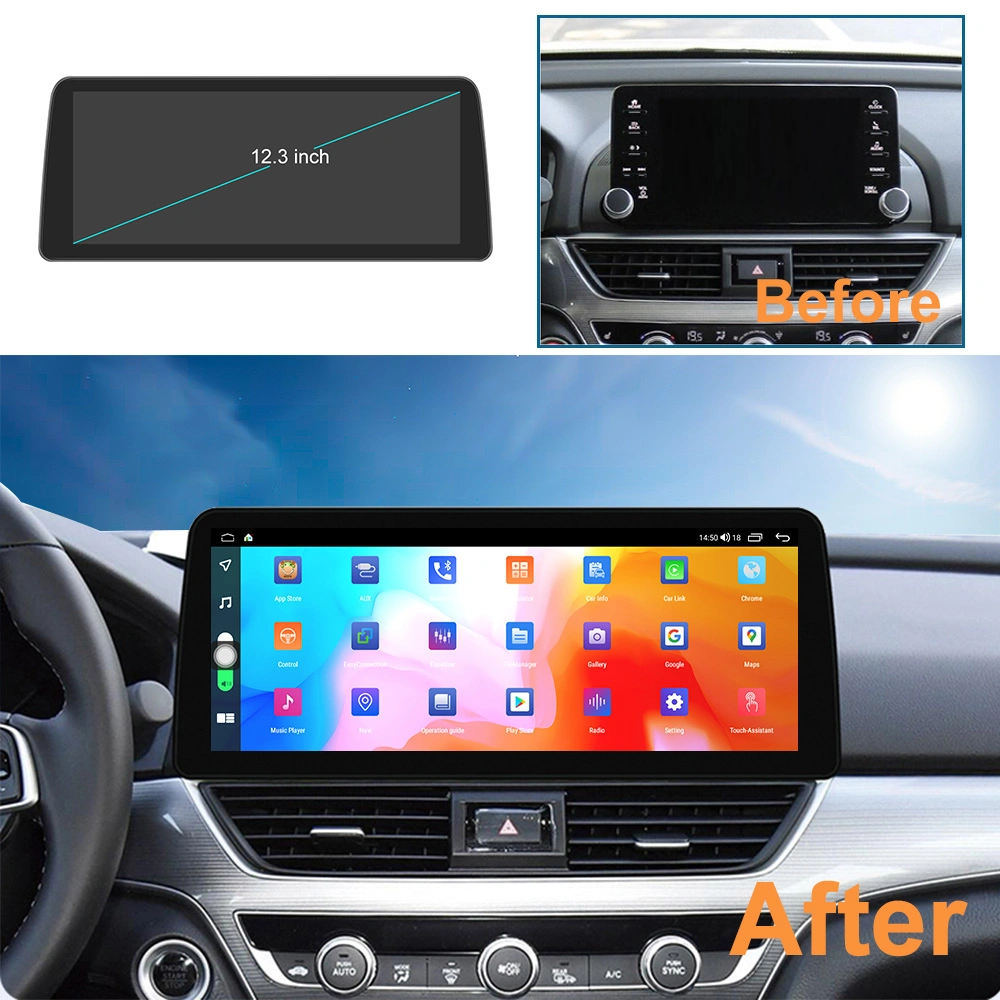 4G LTE Car Audio Android 12 GPS Navigation for Honda Accord 10 Inspire 2018 - 2021 Multimedia Video Player Carplay