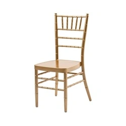 Hot Sale or blanc mariage résine Tiffanychairs de métal