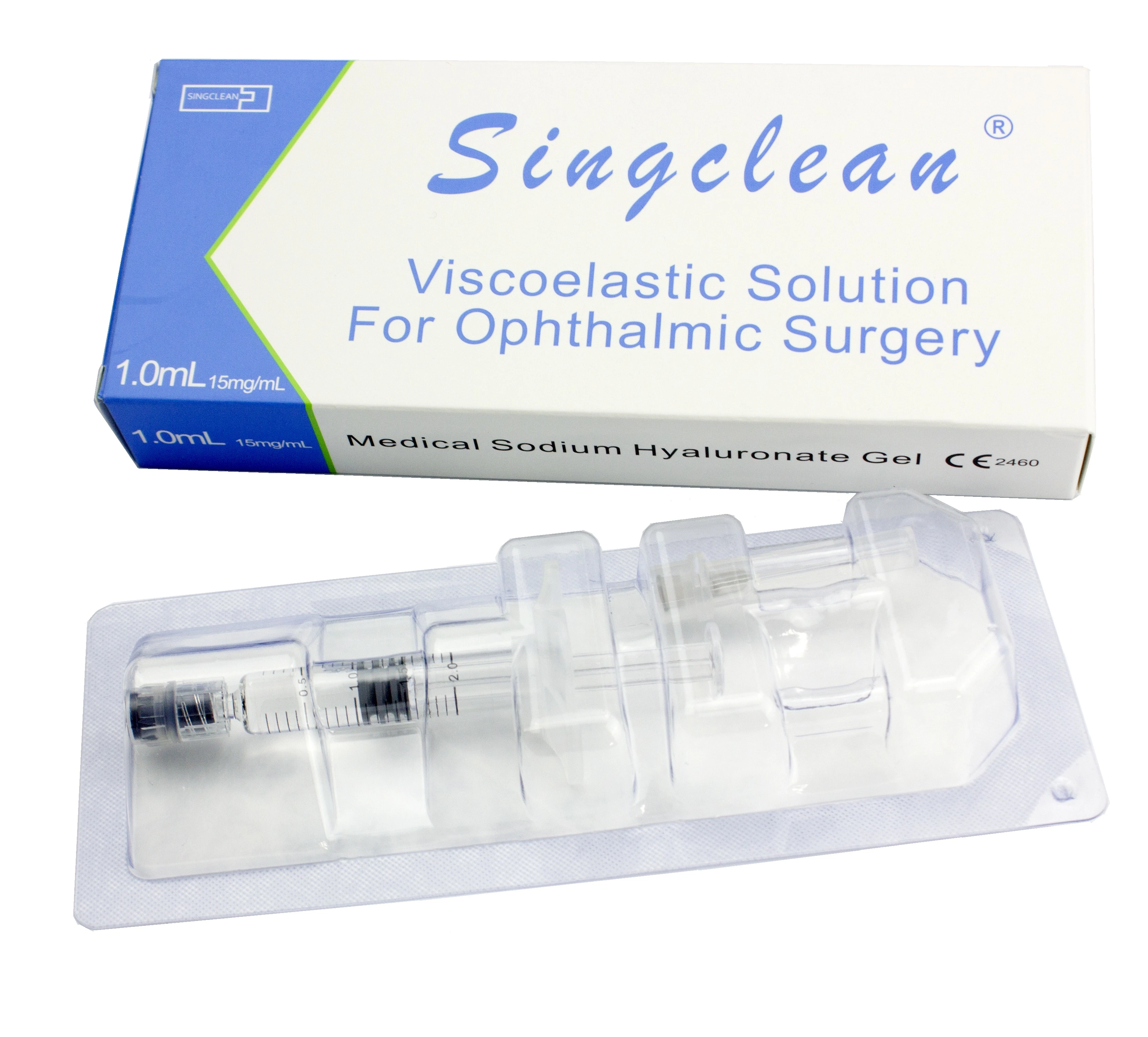 1ml/2ml with Logo Printing Singclean Suppiler Ophthalmic Viscoelastic Ophthalmology Hyaluronate Factory Price