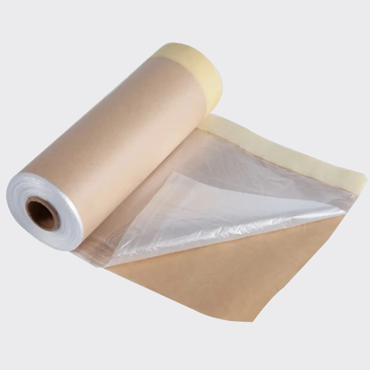 3 in 1 Paper and Plastic Pre-Taped Masking Film Tape