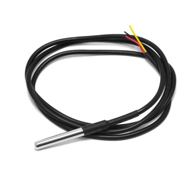 China Manufacturer Electric Components Digital Temp Sensor Ds18b20 Probe with 1m 2m 3m 5m Cable