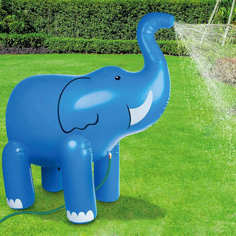 PVC Summer Water Play Equipment Inflatable Animal Splash Cute Elephant Sprinkler Toys for Kids
