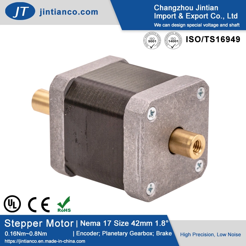 42mm NEMA 17 Small High Power Electric Step Stepper Motor with Hollow Shaft