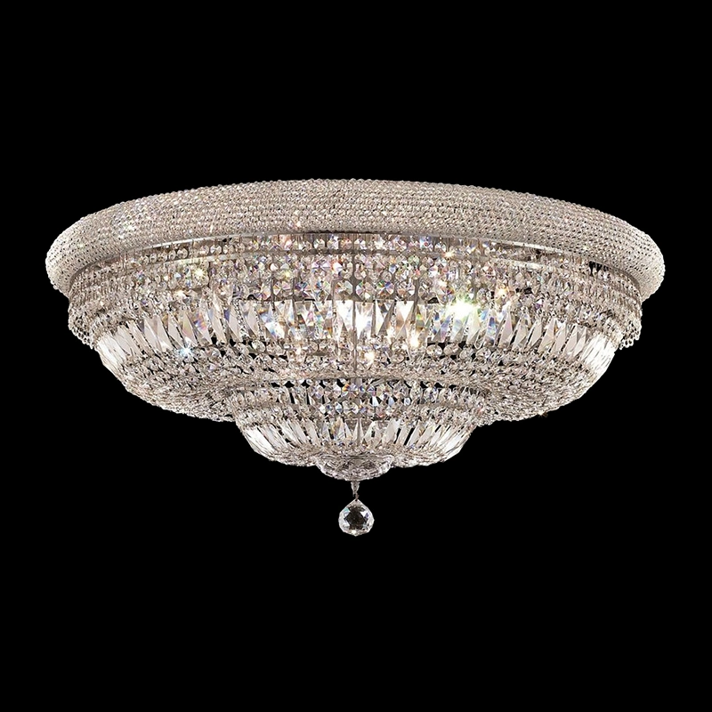 Factory Wholesale/Supplier Modern Decor Large Round Glass Brass K9 Crystal Chandelier