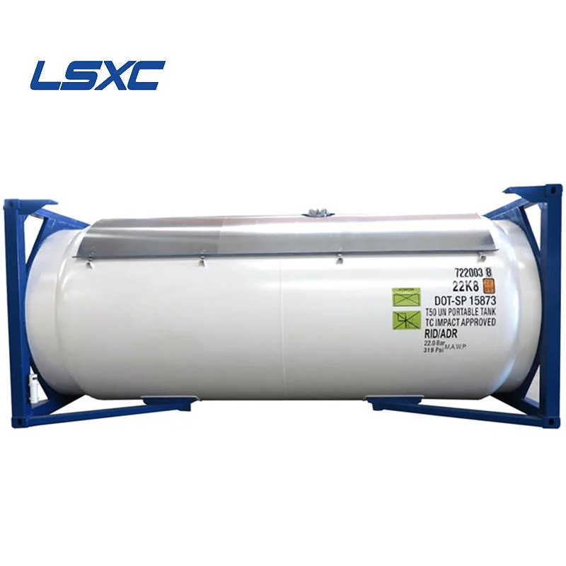 Un Standard Volume of Pressure Vessel T50 Liquefied Gas 20FT ISO Tank Container for LPG