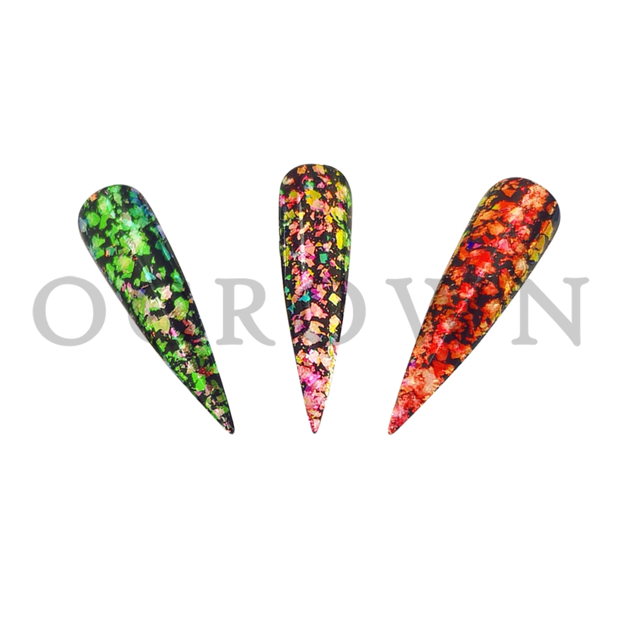 Laser Holo Glitter Iridescent Nail Sequin Dust Nail Art Aurora Flakes