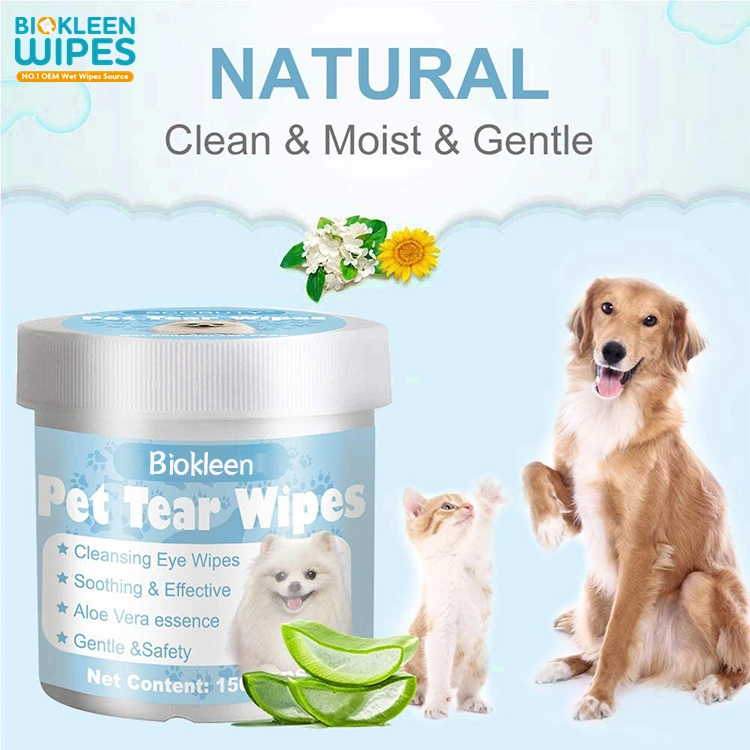 Disposable Pocket Hypoallergenic Customized Bath Wet Pet Cat Cleaning Bath Dander Allergy Grooming Wipes