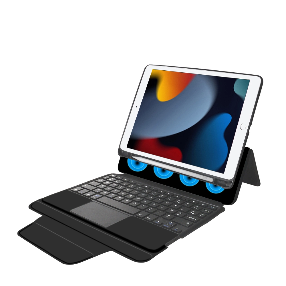 Rotatable Back Touchpad Bluetooth Keyboard Tablet Case for iPad 9 8 7th Gen 10.2 Inch