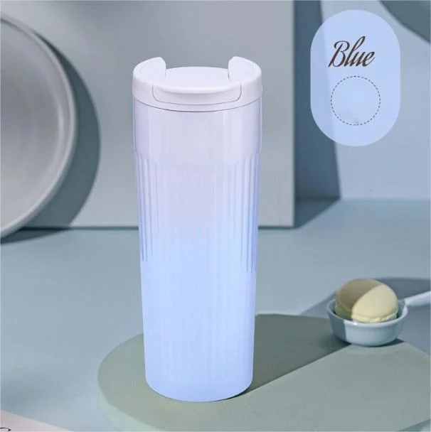 New 304 Stainless Steel Thermoses Cup Bounce Coffee Car Gift Water Cup Enjoy Striped Ladies Casual Cup New Products 2023