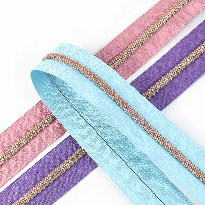 Custom 3# Garment Accessories Nylon Zipper for Clothing Multi-Color Open-End Invisible Zipper