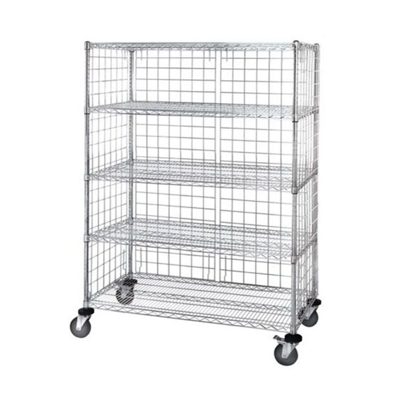 China Wholesale/Supplier Price Hospital Furniture Silver Type Multilayer Moveable Stainless Steel Shelf Metal Shelves