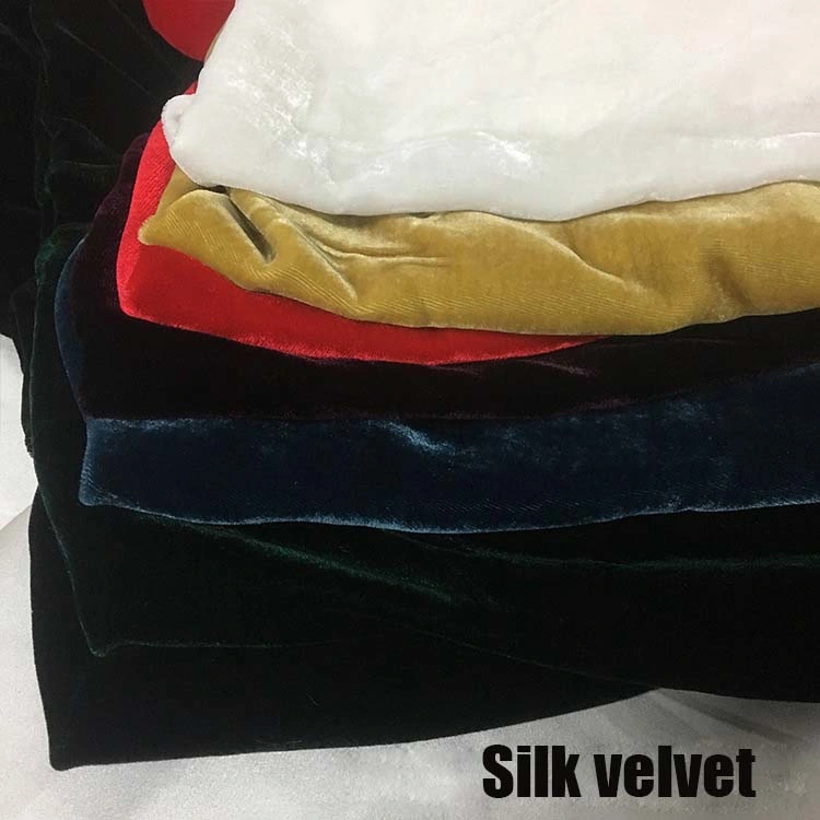 65111 tecido de seda de alta qualidade Velvet 18% Seda e 82% viscose 114 cm 140 cm