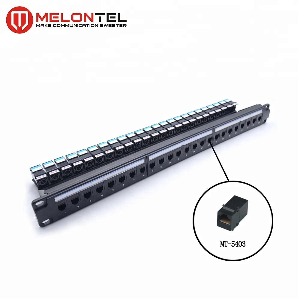 24port 19inch 1u STP Plastic Blank Patch Panel with Cable Manager