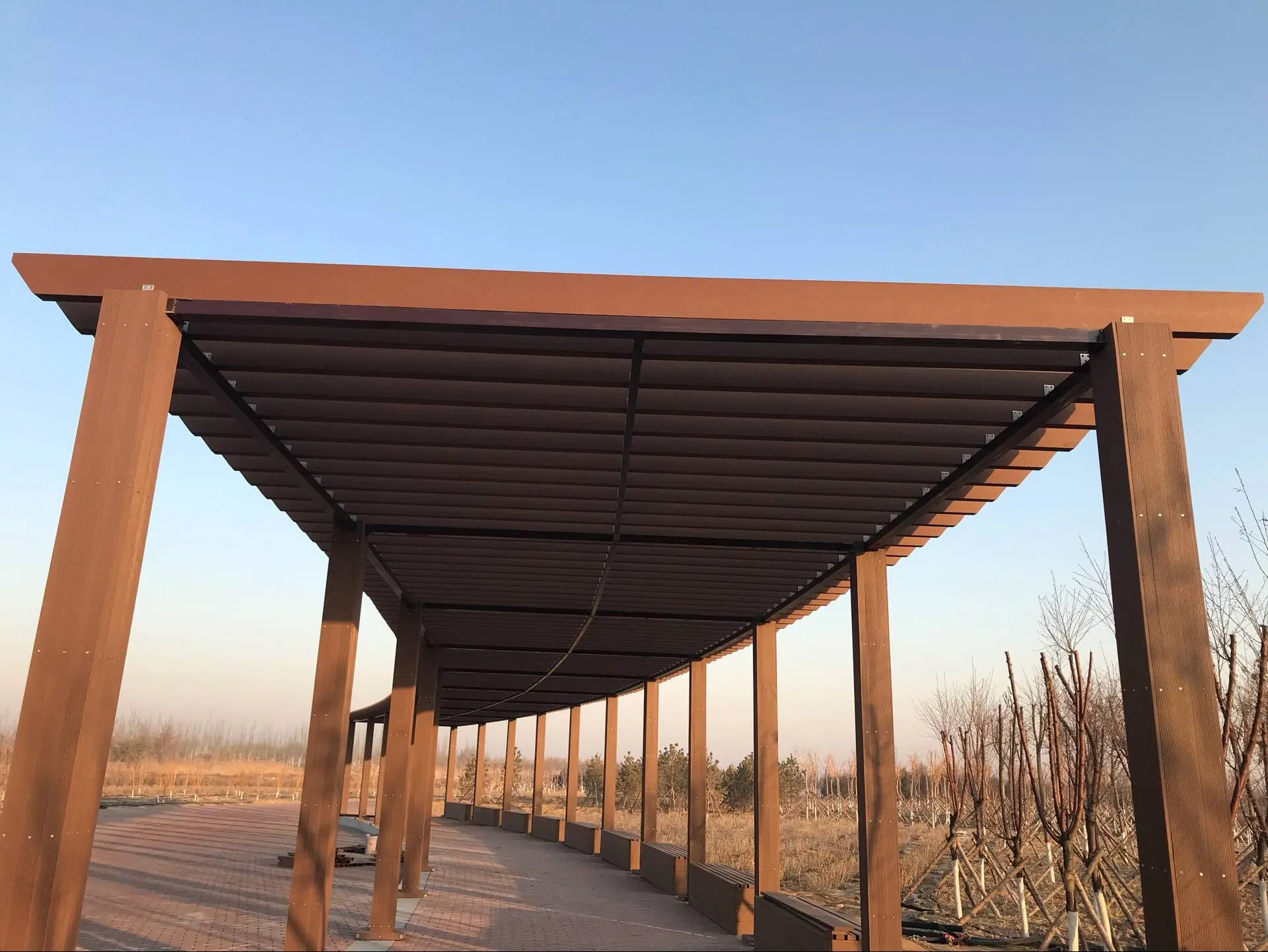 Factory Price Wood Plastic Composite WPC Composite Pergola