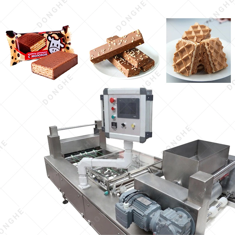 Línea de producción de galletas de Wafer de Inteligencia automática Equipo de Wafer Panadería Snack Máquina precio de fábrica