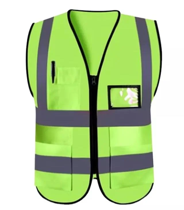 Multi-Pocket Reflective Vest Traffic Construction Safety Clothing for Riding