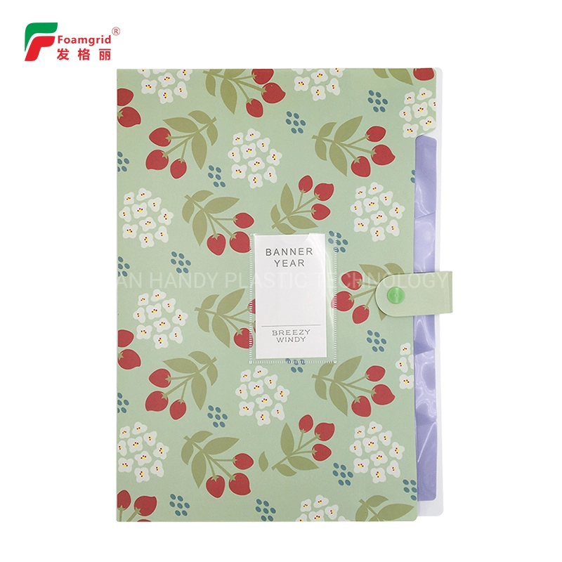 PP A4 6 Dividers Waterproof Colorful Expanding File Folder for School Office