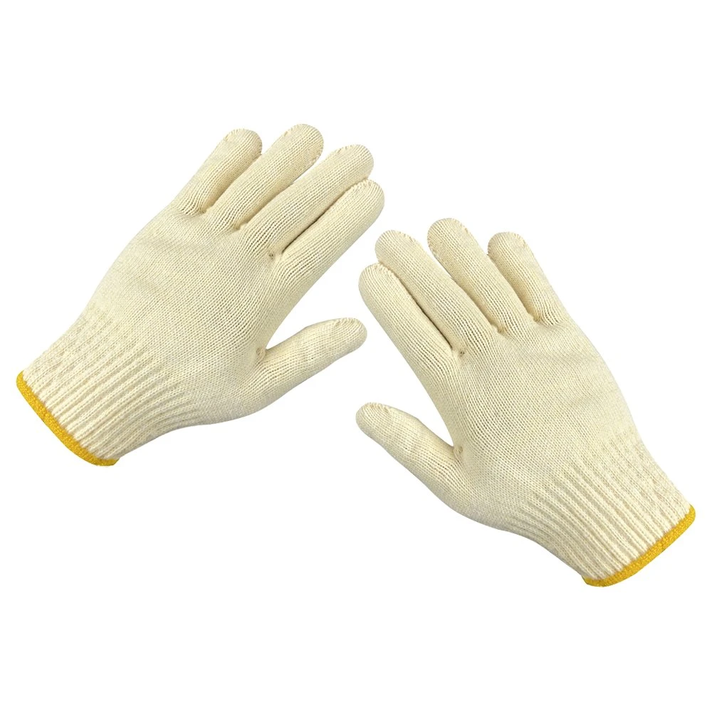 La Chine Fabricant main blanc coton personnalisé de la sécurité quotidienne des gants de travail de haut calibre 10 de la quantité de coton tricotés jauge 7