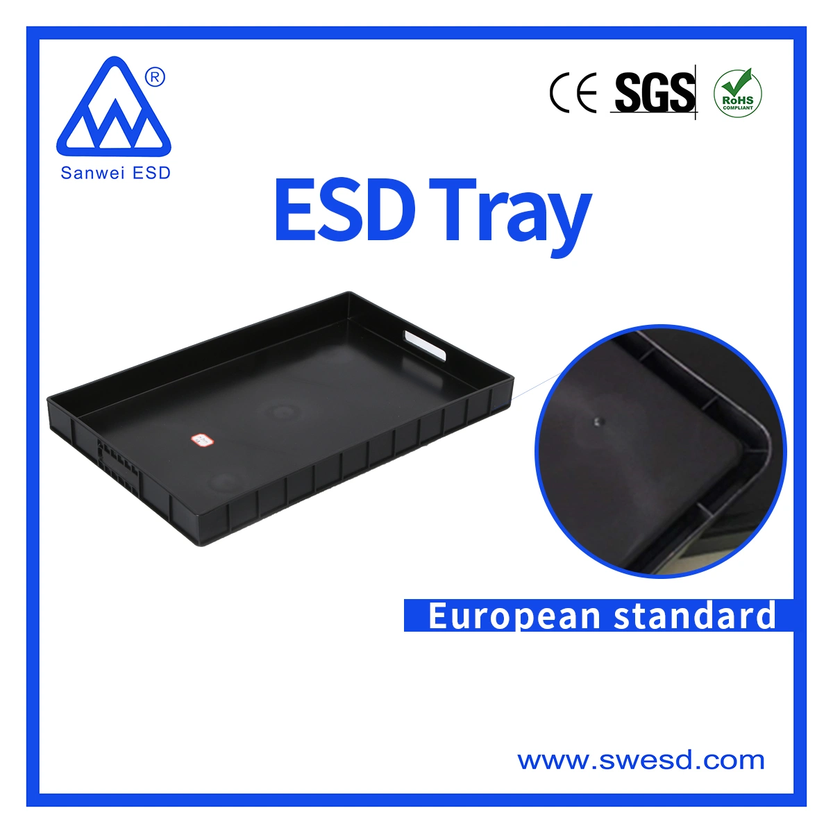 SMT Antistatic Plastic Logistic Pallets for Component