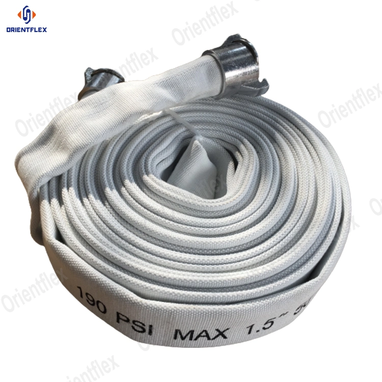 Rubber Lining Soft Suction Large Diameter Wildland Canvas Fabric Fire Hose