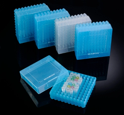 81-Well PP Cryogenic Boxes Assorted Colors 2 Inch High