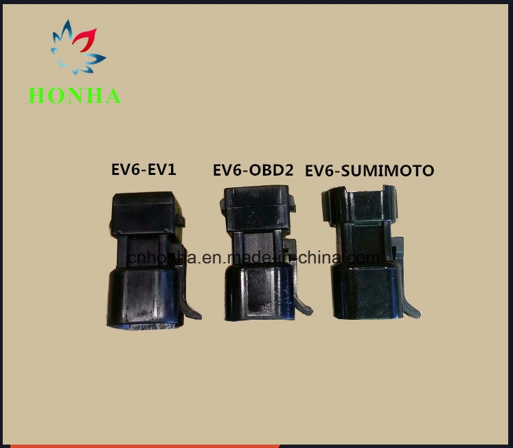 3 Different Types EV1 to EV6, EV6 to OBD2, EV6 to Sumimoto Fuel Injector 2 Pin/Way Sealed Connector