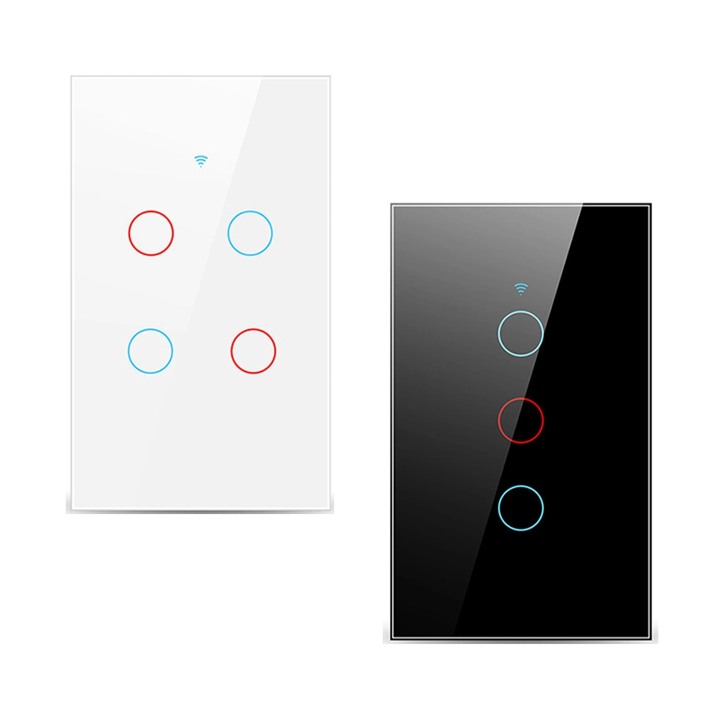 Us Type Smart Tuya WiFi Touch Panel Light Switch with Google Alexa