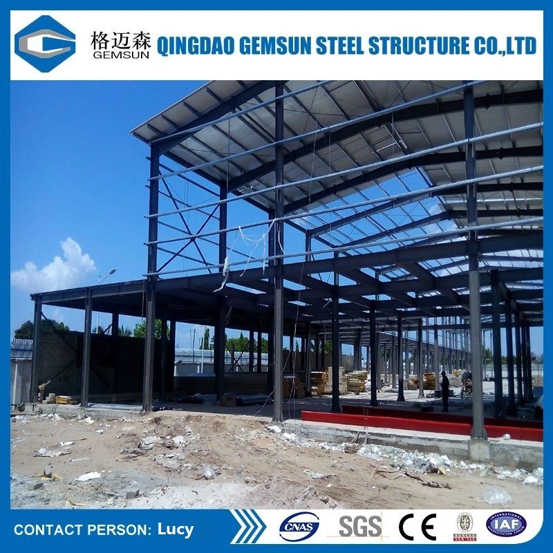 Estrutura de construção metálica prefabricada/estrutura de design pré-fabricada com aço de dois pisos estrutura/pré-fabricada Prédio/Depósito