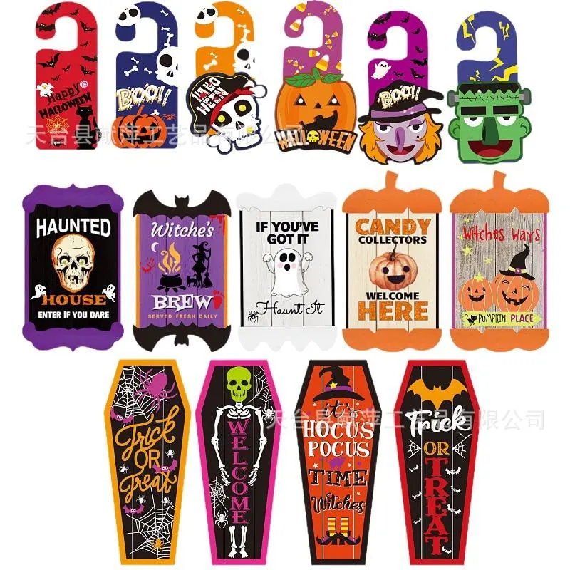 New Wooden Halloween Doorplate Hanger Party Decoration