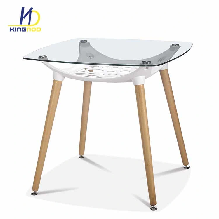 Restaurante moderno de la fábrica de moda personalizada mesa de comedor de cristal de desmontaje de inicio