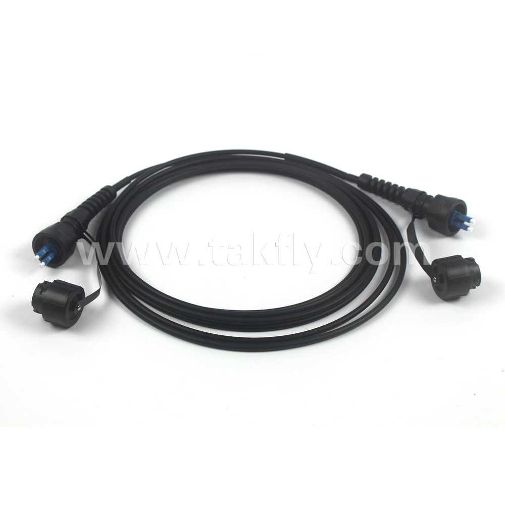 Ftta IP67 Waterproof Odvac MPO to LC Duplex Optical Fiber Patch Cord