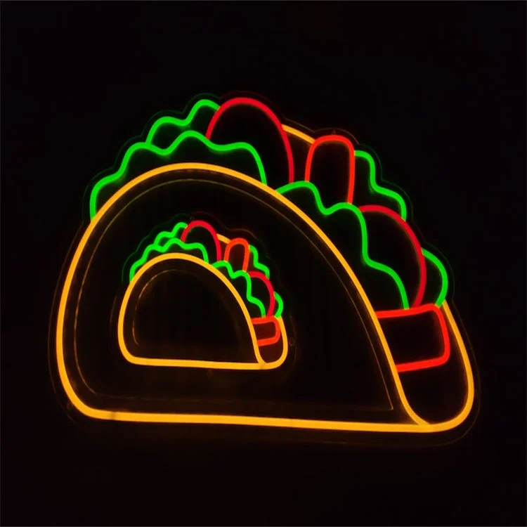 Glodmore2 decoração personalizada parede Tacos LED Bar Open Sign LED Sinal de luzes néon sinal do visor elétrico