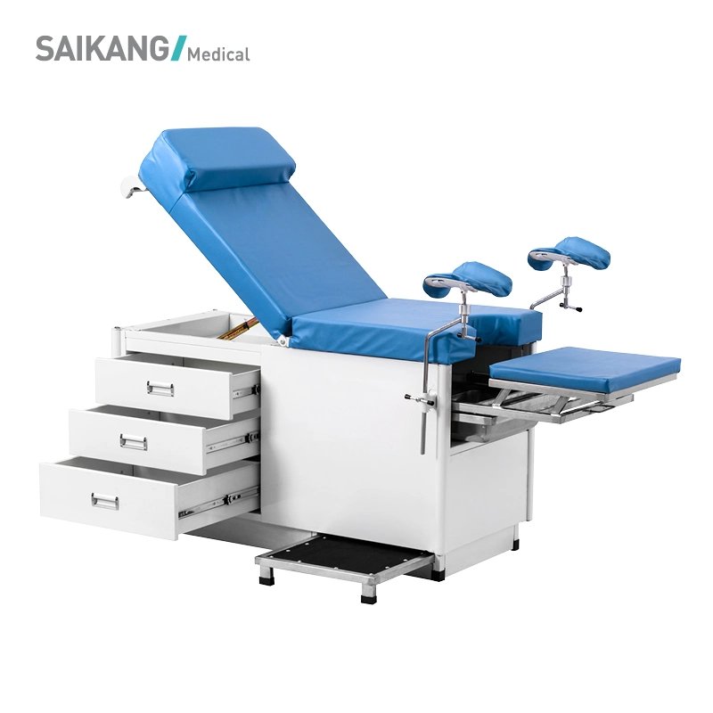 A048 Professional Metal Multifunction Adjustable Hospital Medical Gynaecological Manual Obstetric Delivery Table with FDA