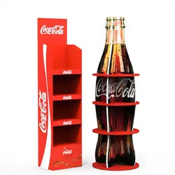 Ai-Mich High quality/High cost performance  Cardboard Retail Floor Display Stand Customized Beer/Wine/Water/Bottle Display Rack