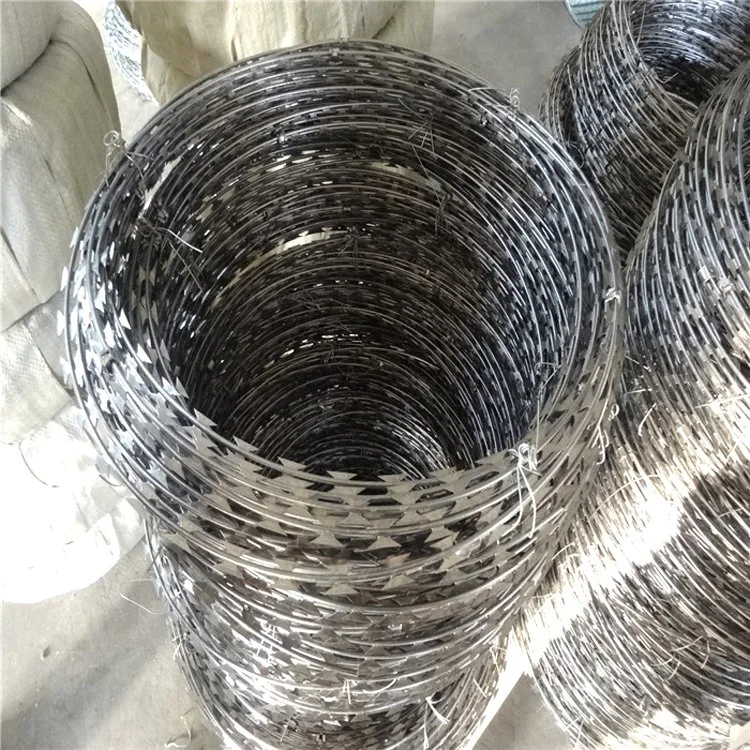 Bto-10 Bto-22 Bto-30 Cbt-60 Cbt-65 Stainless Steel Galvanized Steel PVC Coated Security Razor Wire Mesh Fence Concertina Razor Barbed Wire