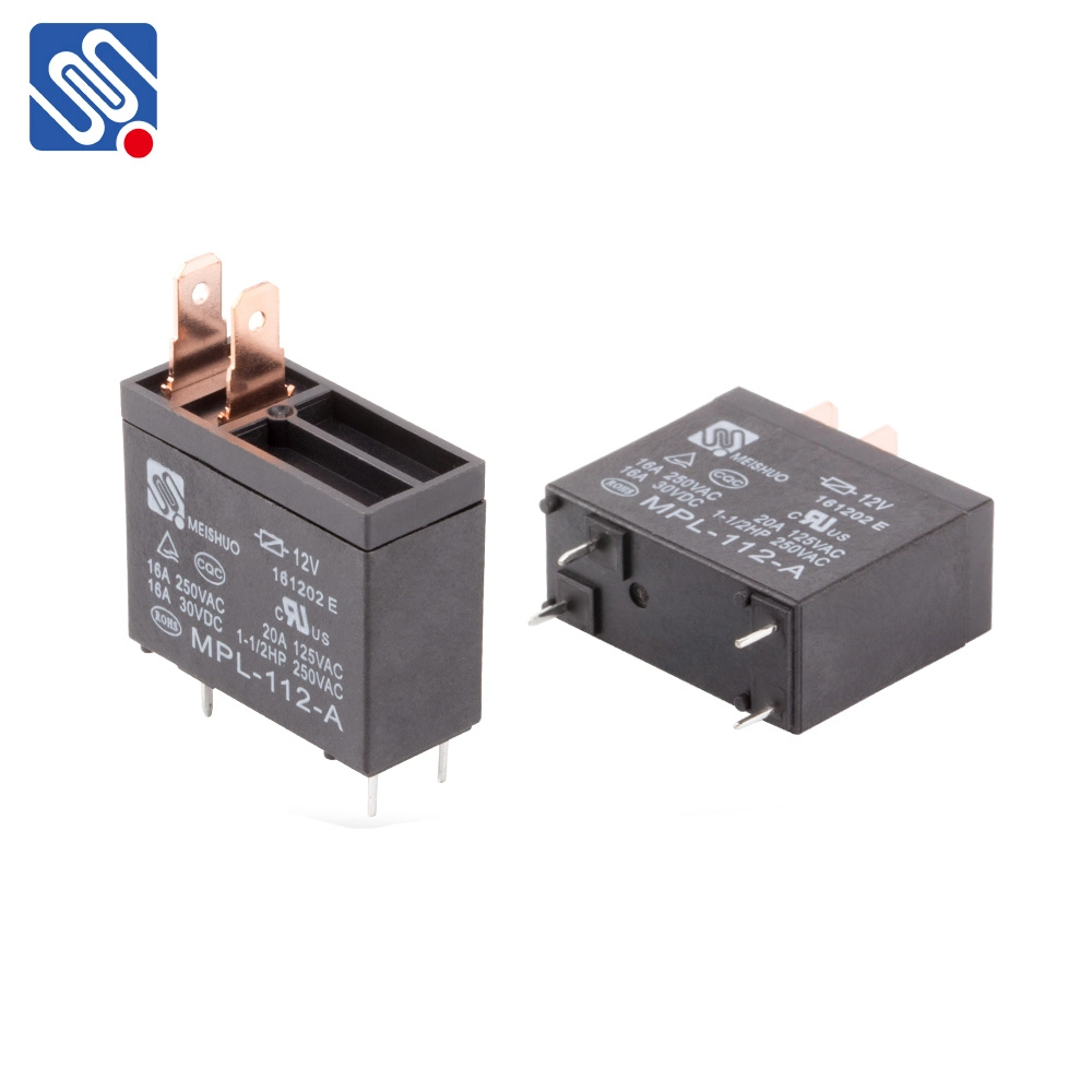 Meishuo Mpl-112-a 12V DC Relay 16A/250VAC Mini PCB QC Power 20A 125VAC 4pin Electrical Relay