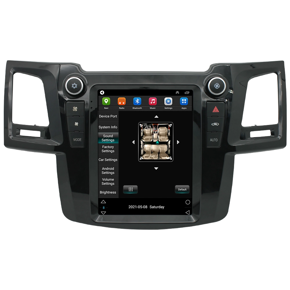 Android 12 Radio de voiture GPS Toyota Fortuner Hilux Sw4 2007-2015