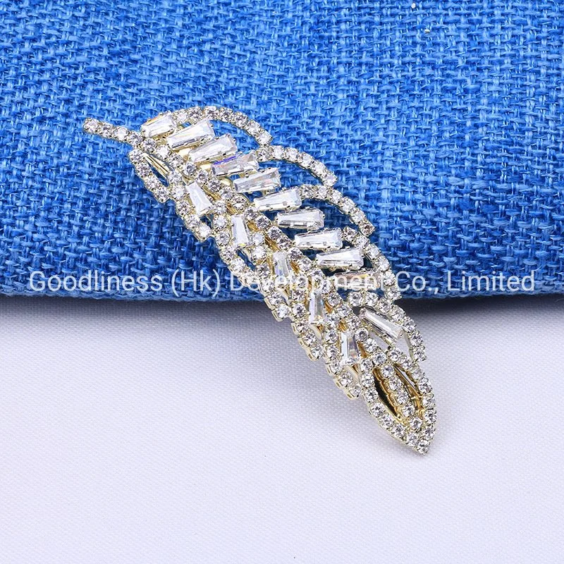 Crystal Rhinestone Leaves Duck Bill Clips Hair Pins Fashion Hair Accessories